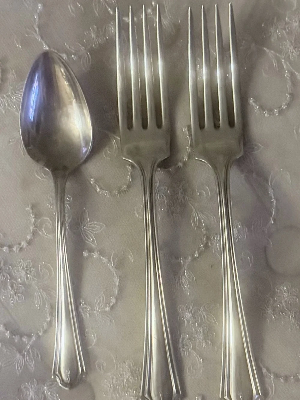 Classic Polished Silver Flatware Spoon and Forks - Timeless Dining Set